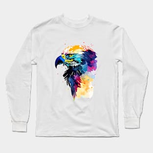 Eagle Bird Wild Nature Animal Colors Art Long Sleeve T-Shirt